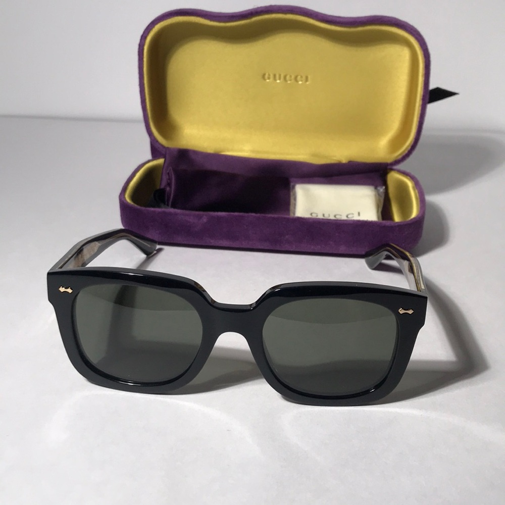 New Authentic Gucci GG0912S 001 Black Square Sunglasses with Case